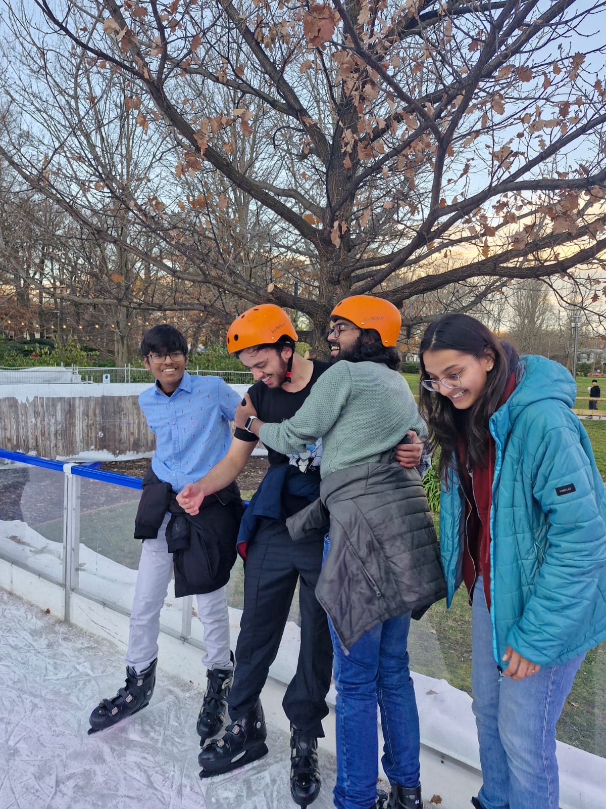 Aviral Sood enjoying ice skating during winter in Australia